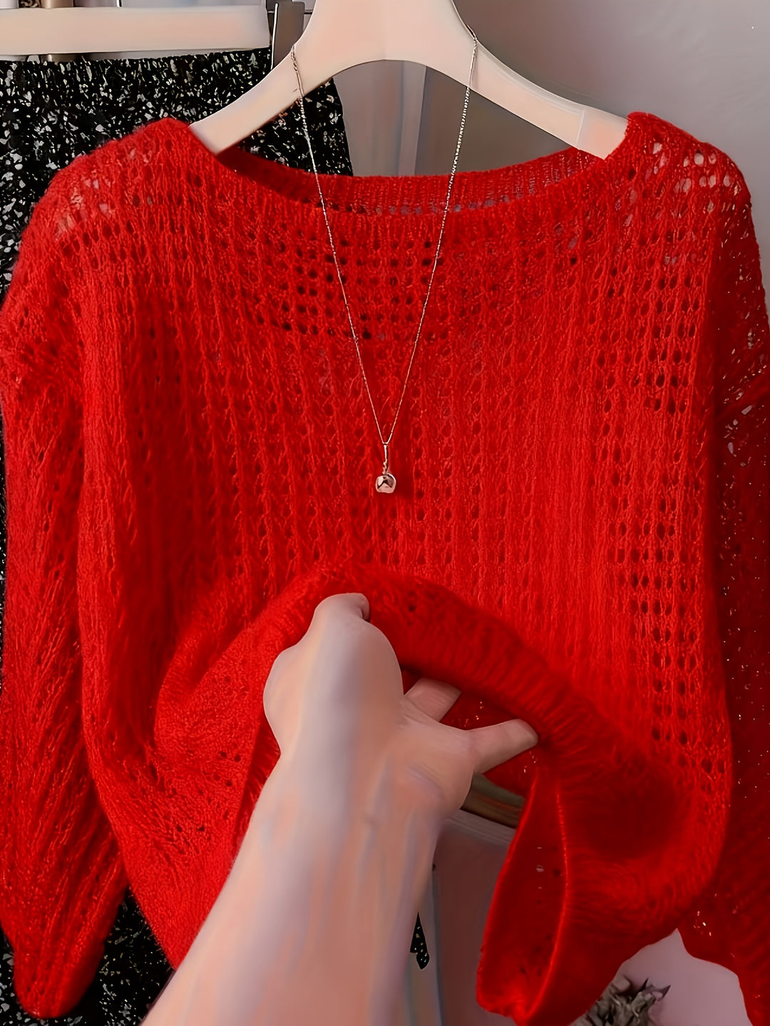 Sophie™ | Lace Hollow Knit Sweater