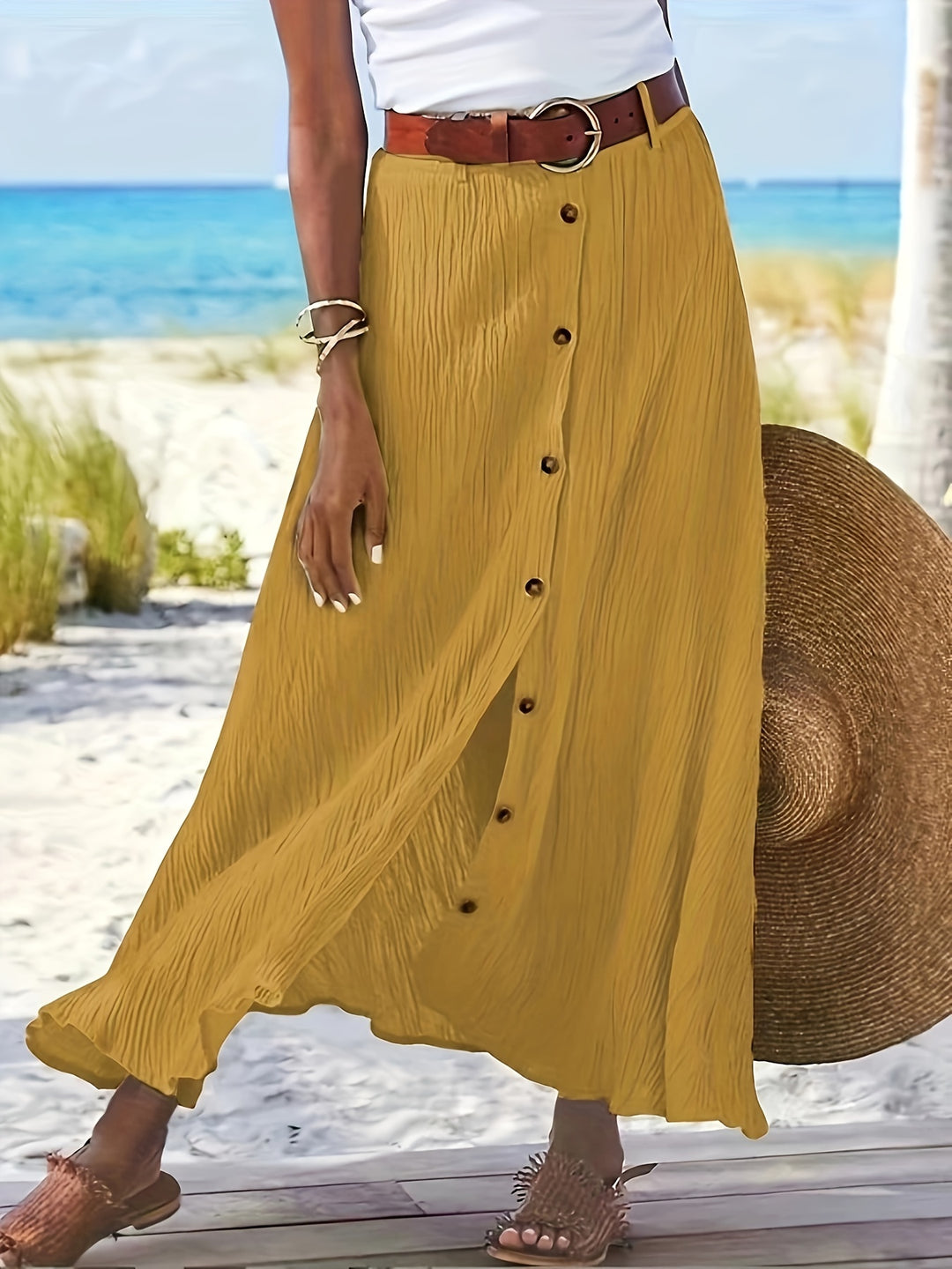Western Half Skirt Cross-Border Trade Slit A-Line Hip-Hugging Mid-Waist Long Dress