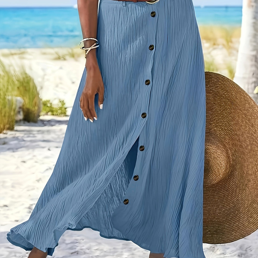 Western Half Skirt Cross-Border Trade Slit A-Line Hip-Hugging Mid-Waist Long Dress