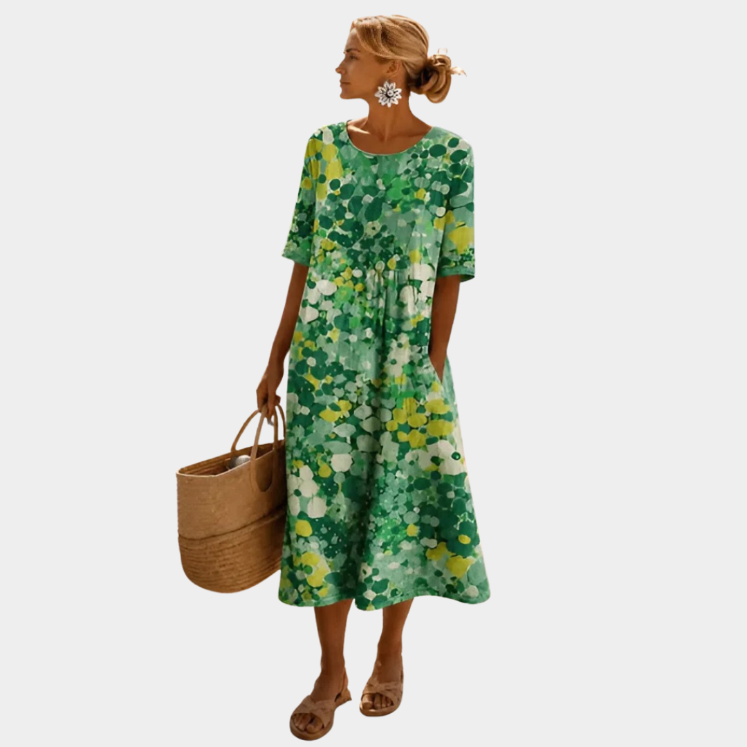 Elena™ | Light & Flowing Floral Midi Dress