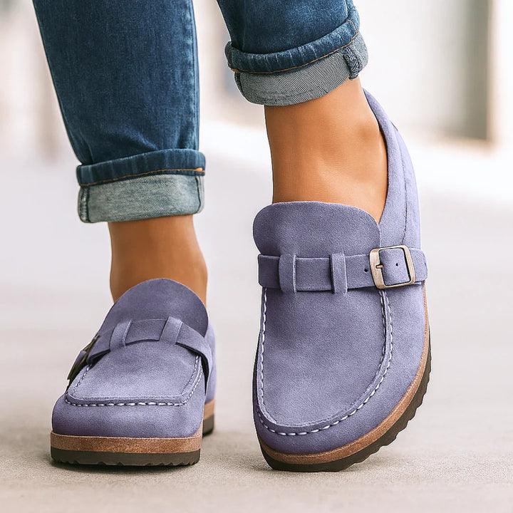 Marbella™ | Luxe Suede Buckle Comfort Clogs