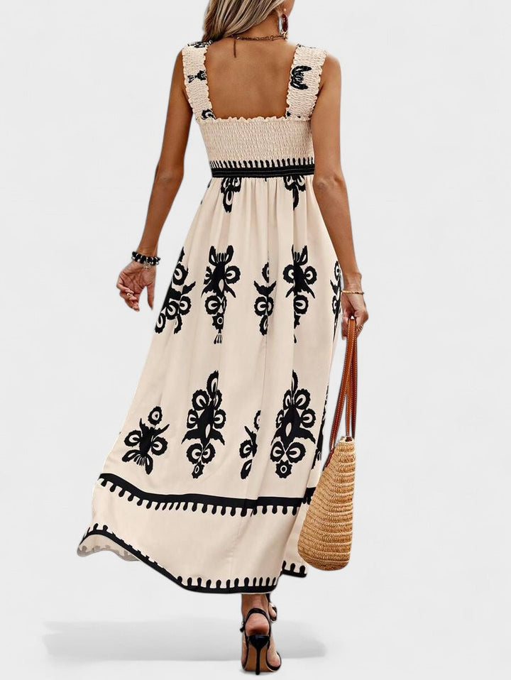 Liora™ | Bohemian Smocked Maxi Dress