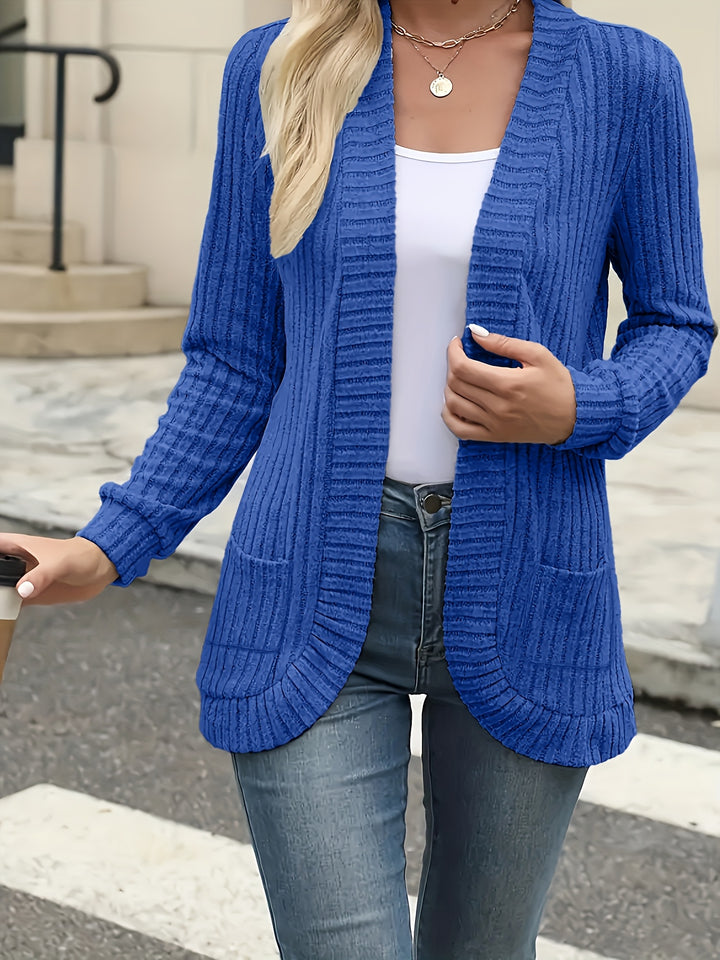 Elise™ | Elegant Open-Front Knit Cardigan