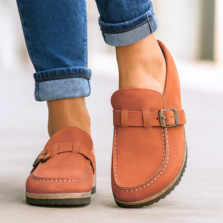 Marbella™ | Luxe Suede Buckle Comfort Clogs