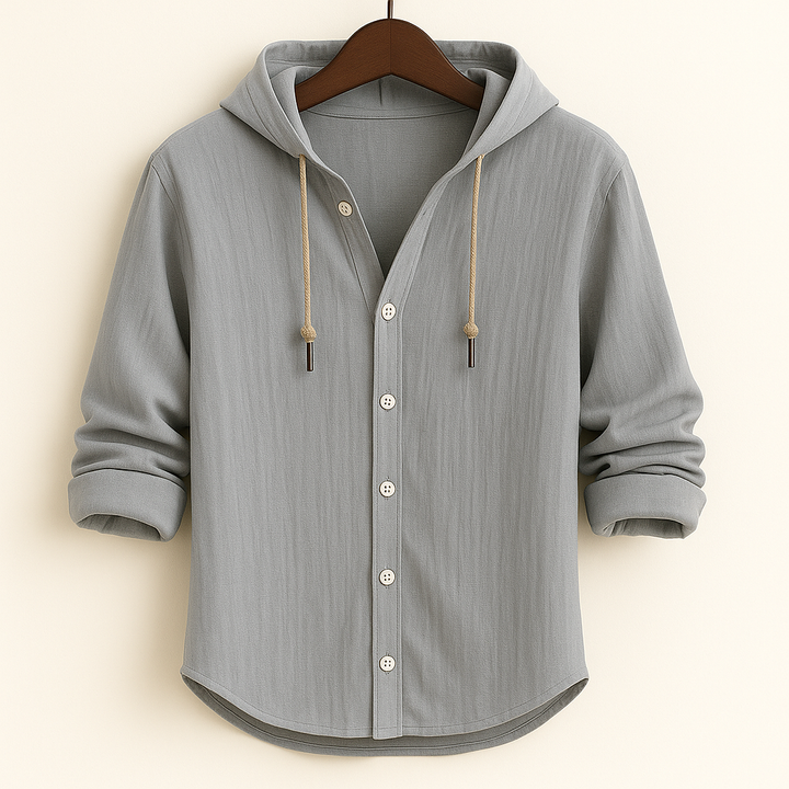 Milton - Relaxed Hooded Button-Up Shirt | By Julian & Claire Toronto
