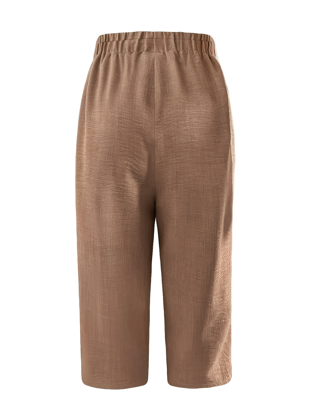 Noor™ | Elastic-Waist Capri Pants with Pockets