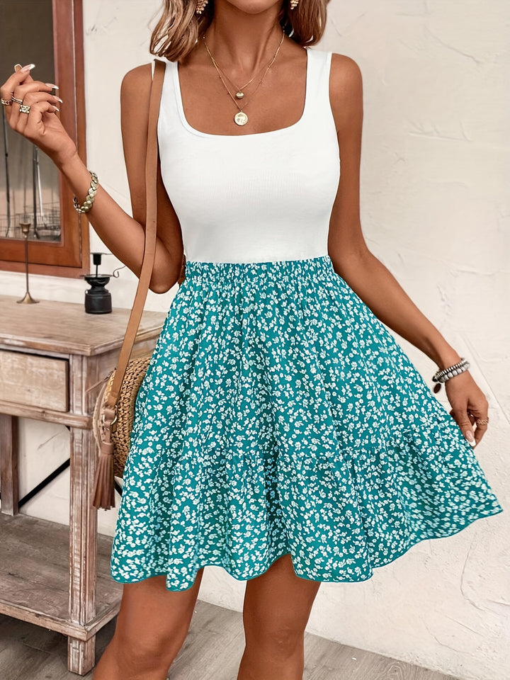 Rose™ | Floral Print Sleeveless Dress