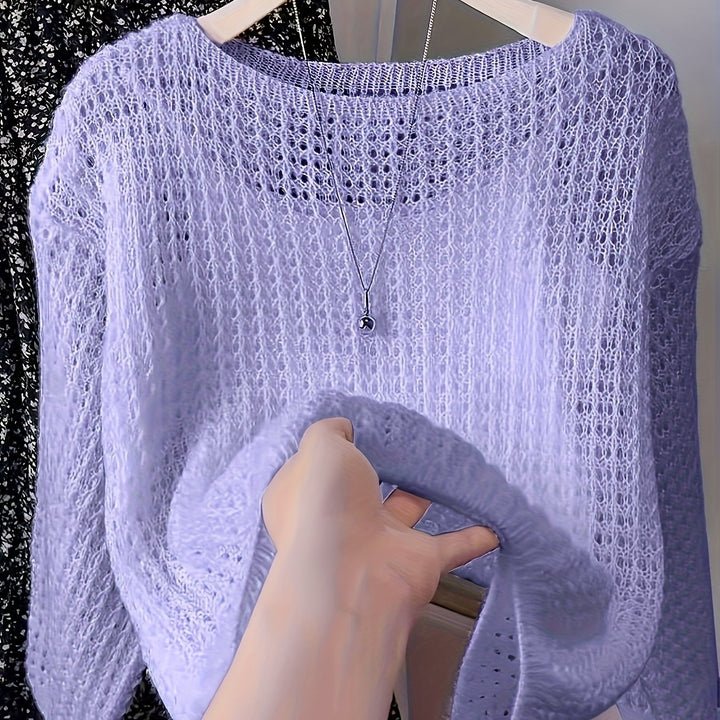 Sophie™ | Lace Hollow Knit Sweater