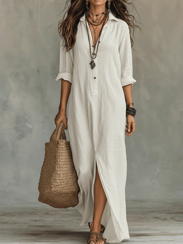 Hattie™ | Long Button Dress