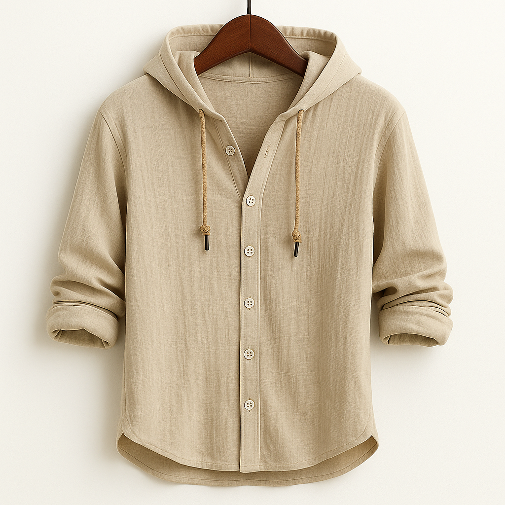 Milton - Relaxed Hooded Button-Up Shirt | By Julian & Claire Toronto