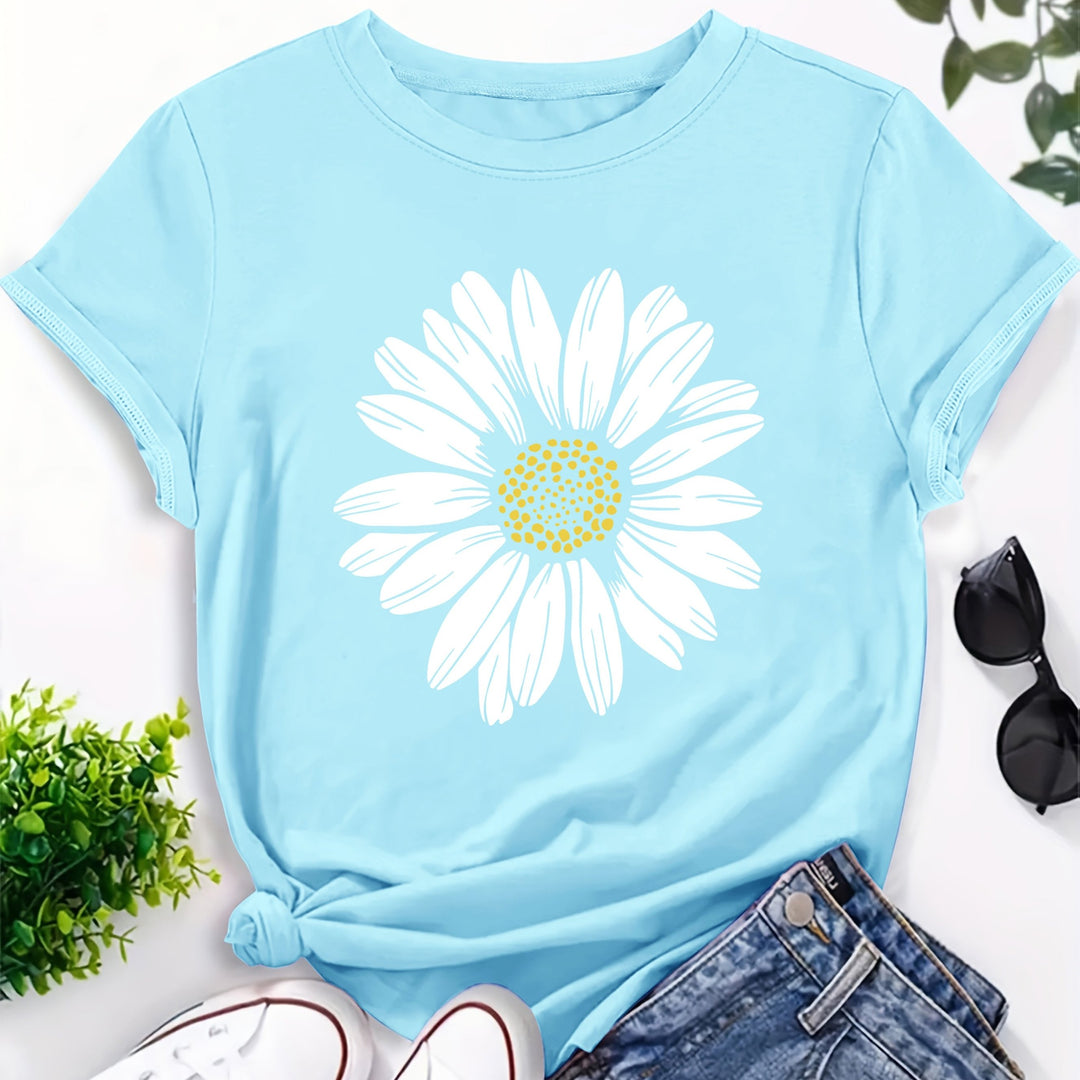 Daisy™ | Floral Print Crew Neck Tee