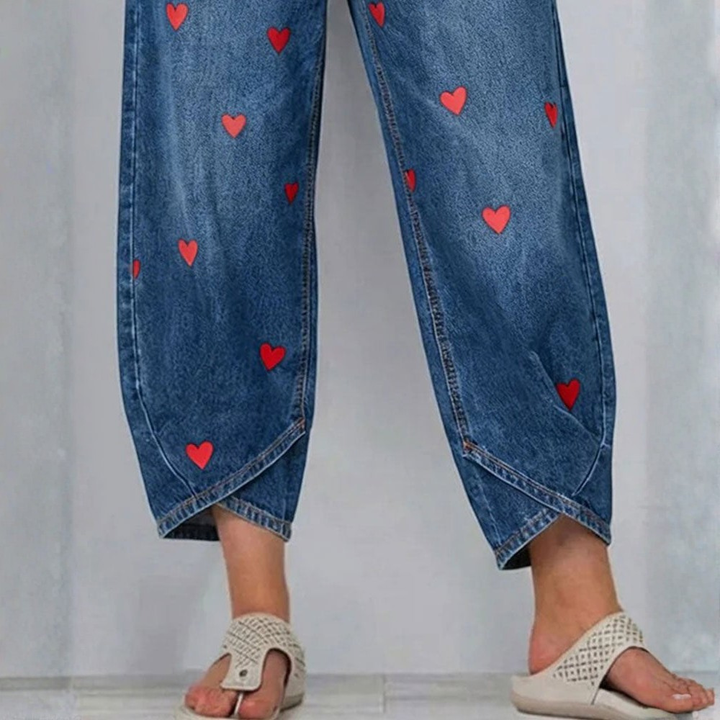Valentina™ | Heart Detail Denim Jeans