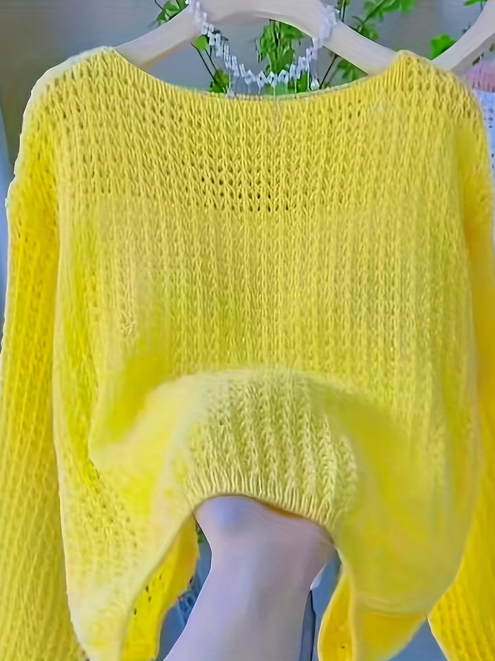 Sophie™ | Lace Hollow Knit Sweater