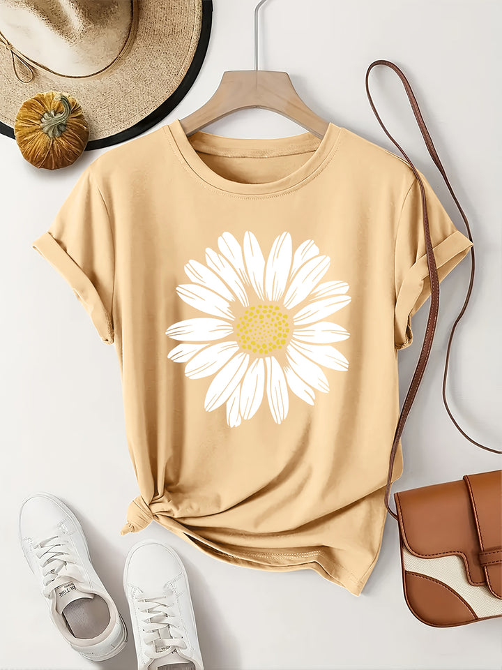 Daisy™ | Floral Print Crew Neck Tee