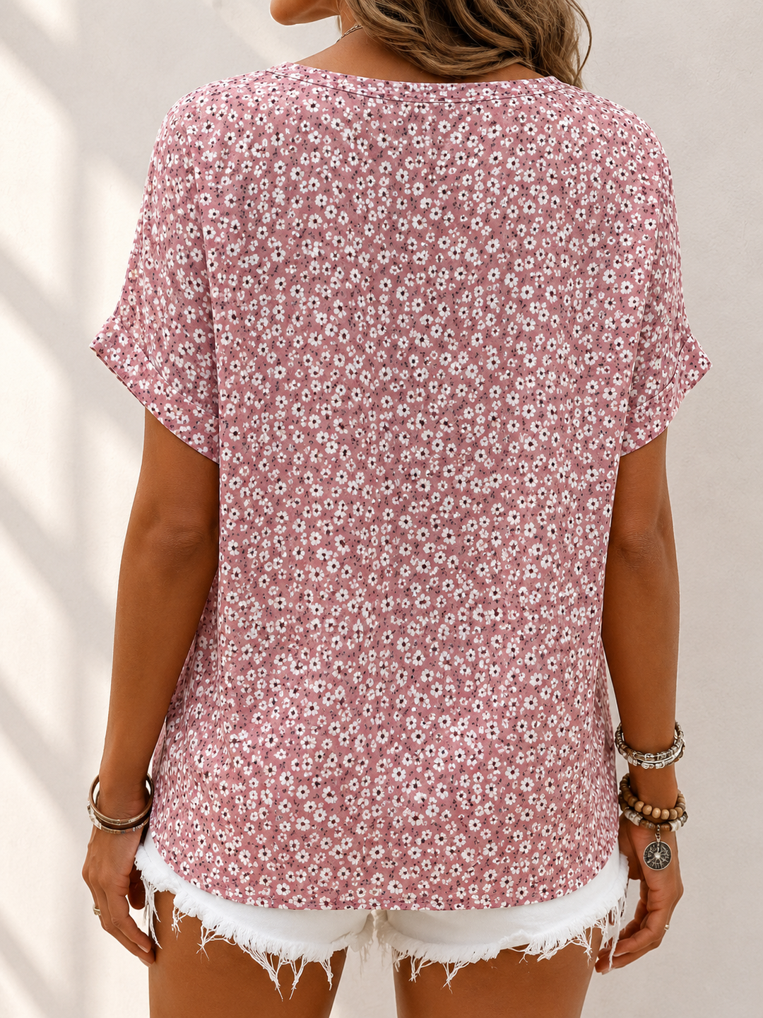 Verna™ | Floral Print Button Blouse