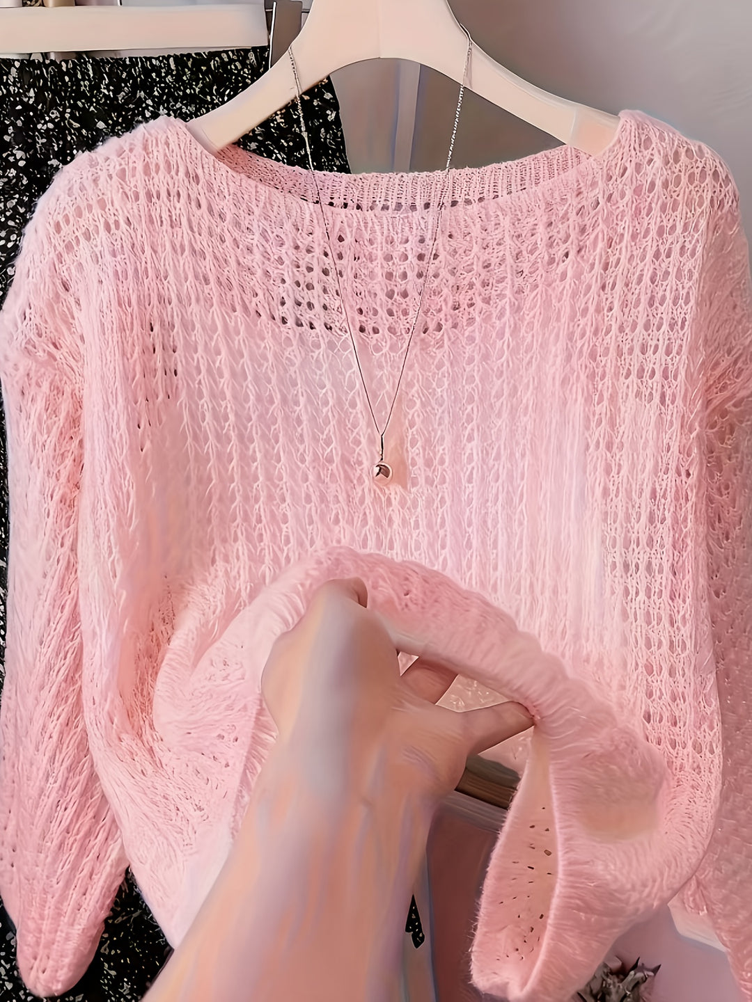 Sophie™ | Lace Hollow Knit Sweater