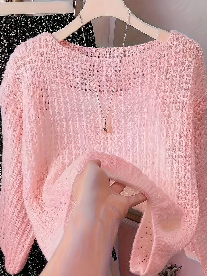 Sophie™ | Lace Hollow Knit Sweater