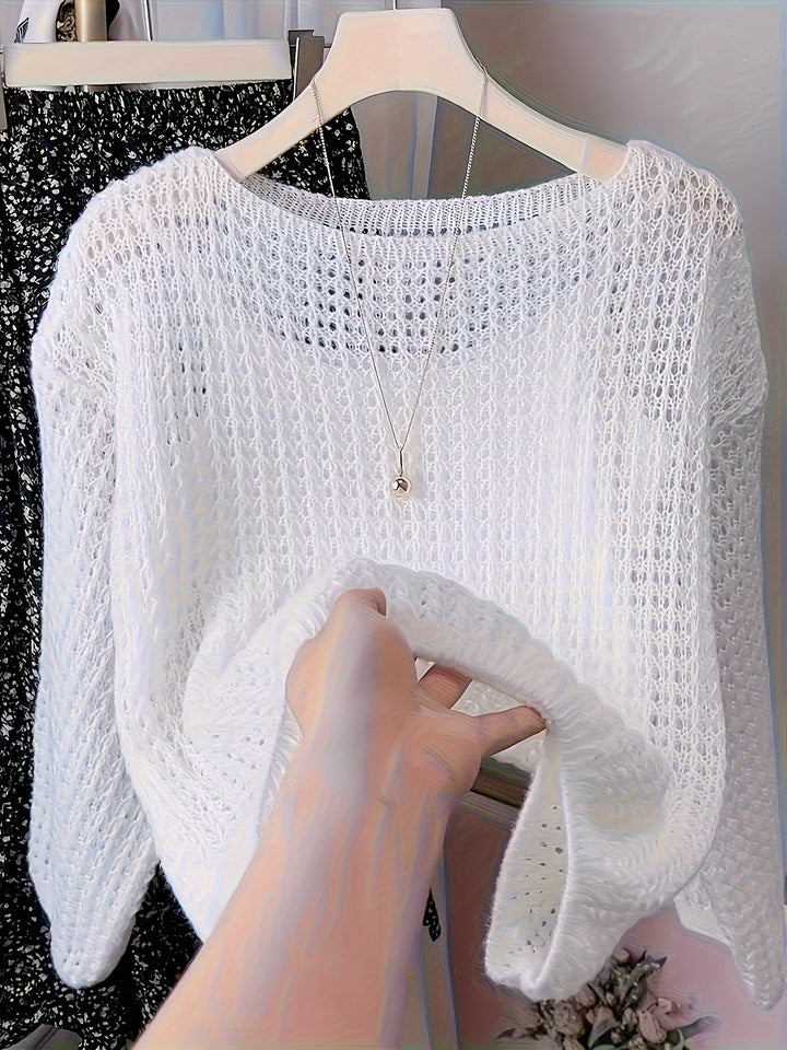 Sophie™ | Lace Hollow Knit Sweater