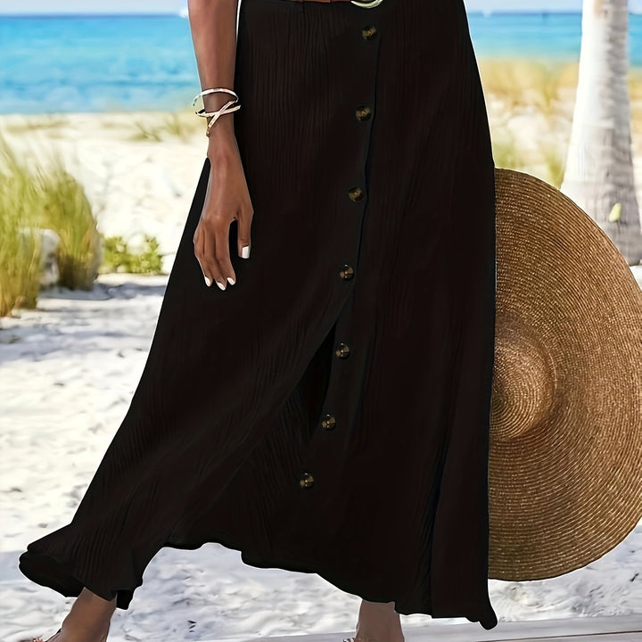 Western Half Skirt Cross-Border Trade Slit A-Line Hip-Hugging Mid-Waist Long Dress
