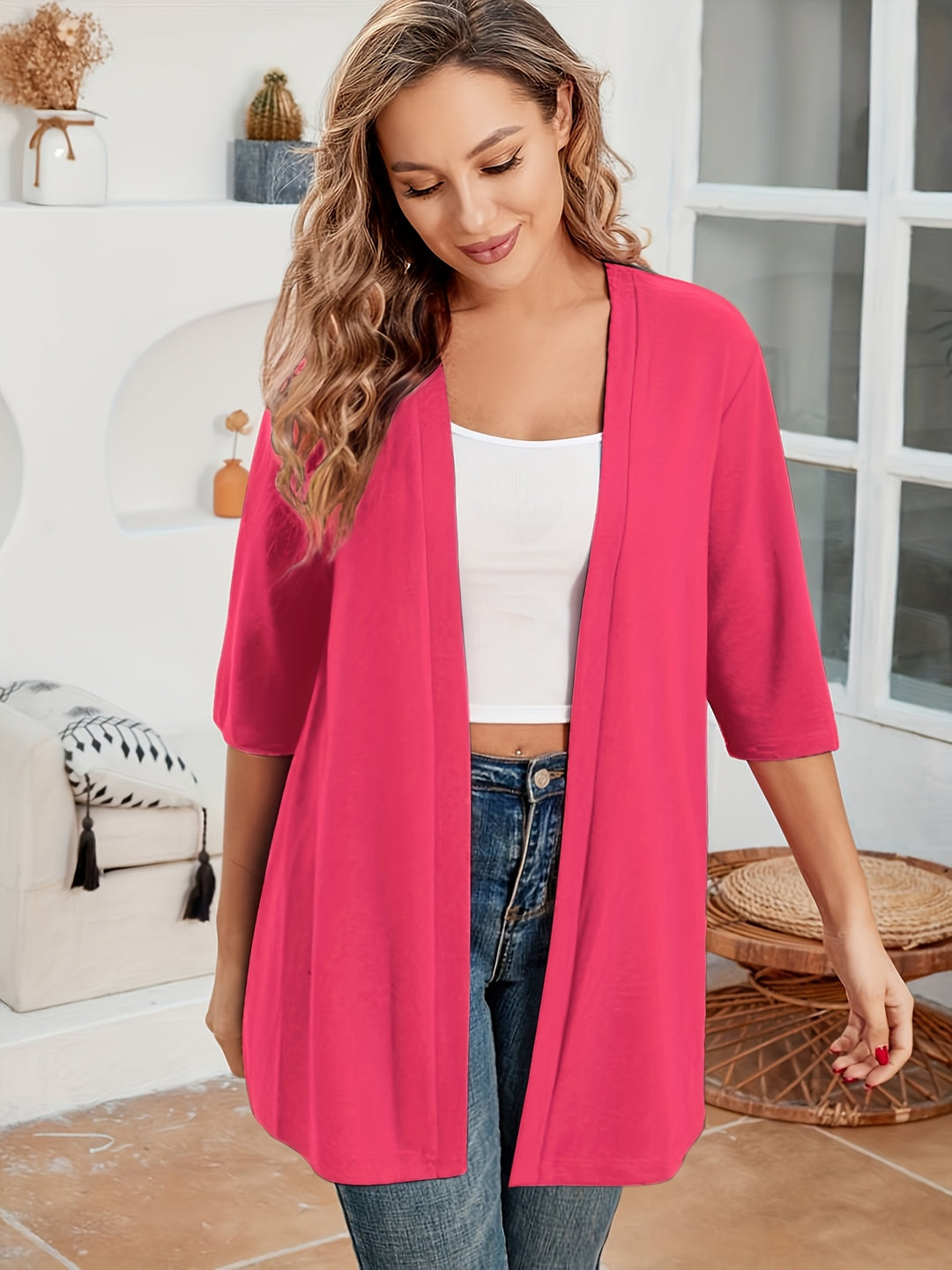 Vivienne™ | Elegant Open-Front Stretch Cardigan