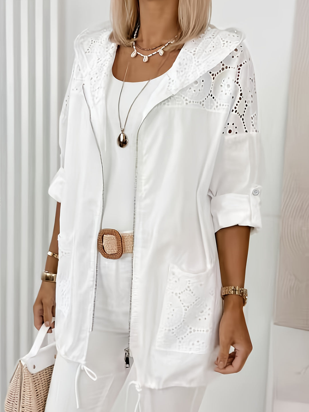 Aria™ | Lace Patchwork Hooded Jacket