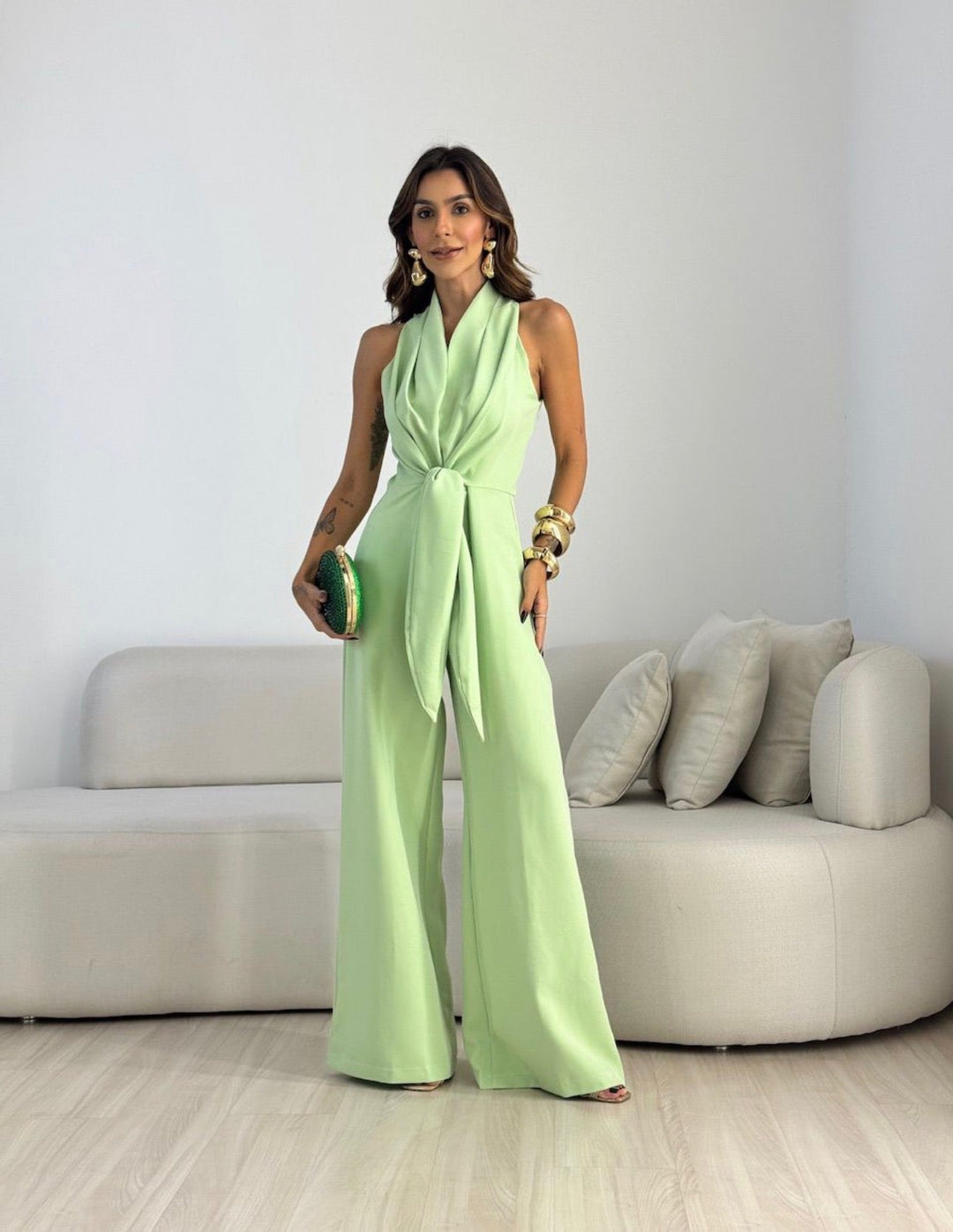 Celestia™ | Luxe Draped Wide-Leg Jumpsuit