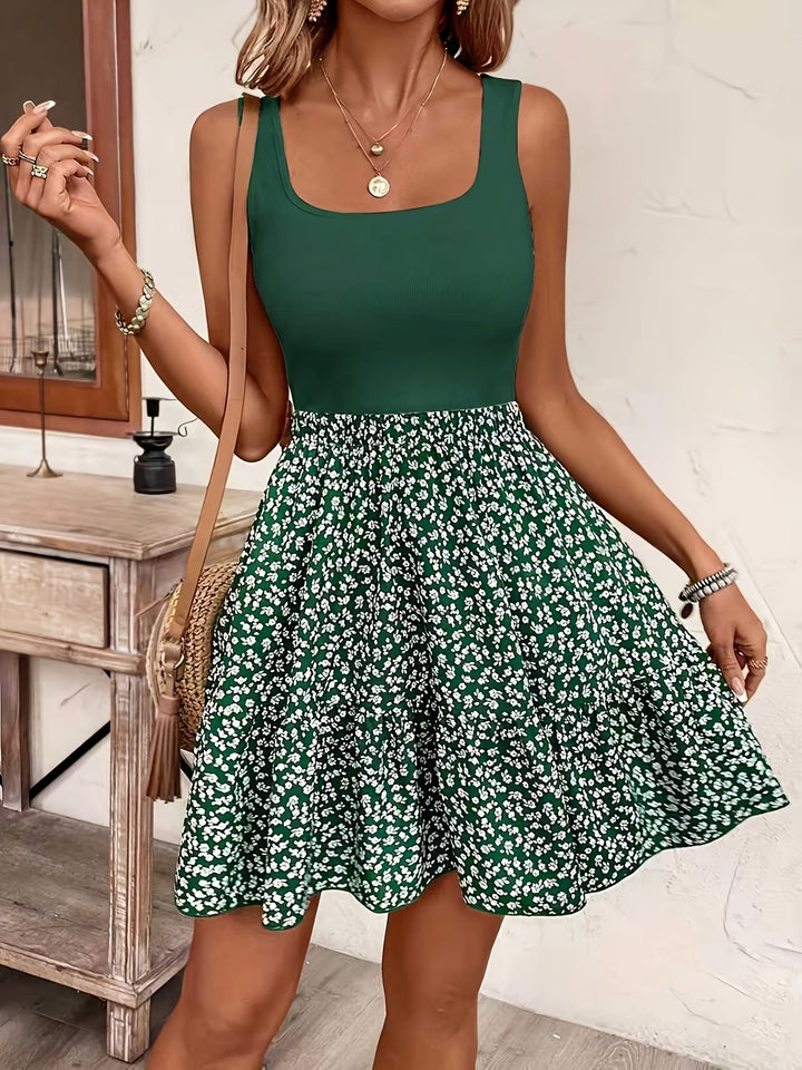 Rose™ | Floral Print Sleeveless Dress