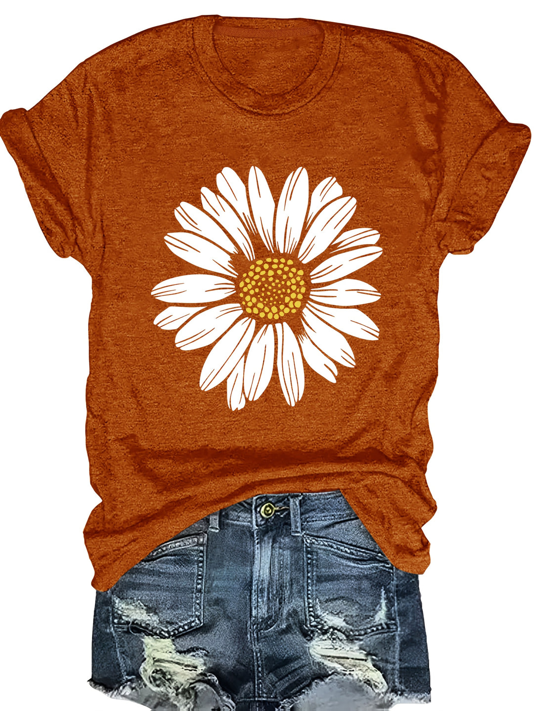 Daisy™ | Floral Print Crew Neck Tee