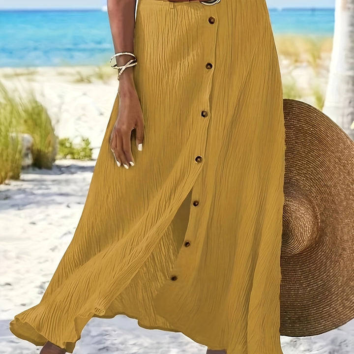 Western Half Skirt Cross-Border Trade Slit A-Line Hip-Hugging Mid-Waist Long Dress