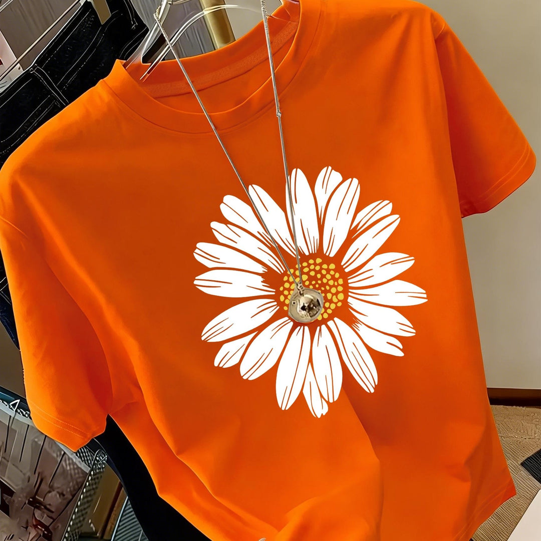 Daisy™ | Floral Print Crew Neck Tee