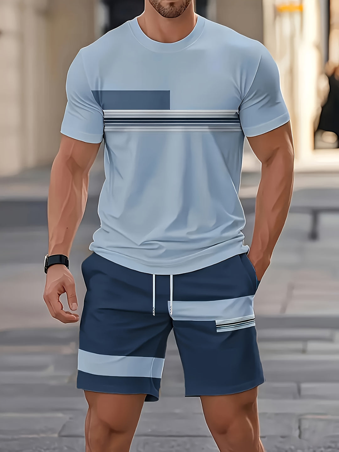 Hudson™ | Men's 2-Piece Tee & Shorts Set