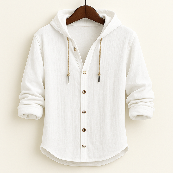 Milton - Relaxed Hooded Button-Up Shirt | By Julian & Claire Toronto