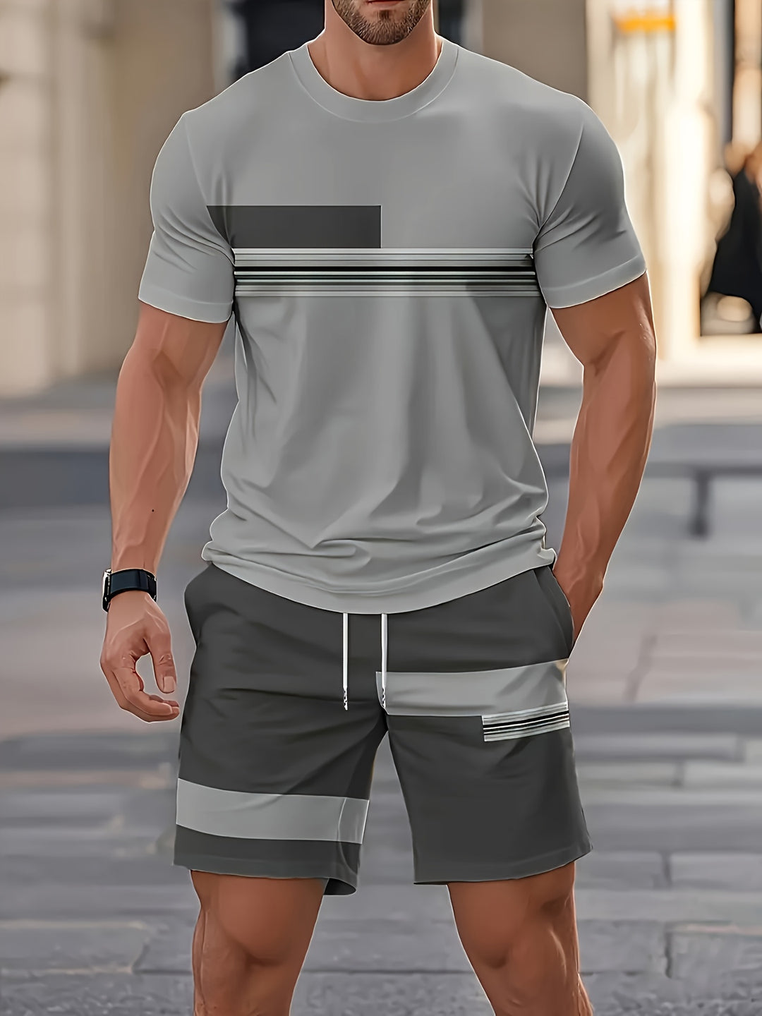 Hudson™ | Men's 2-Piece Tee & Shorts Set