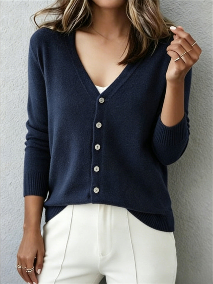 Margaux™ | Premium Cashmere V-Neck Cardigan