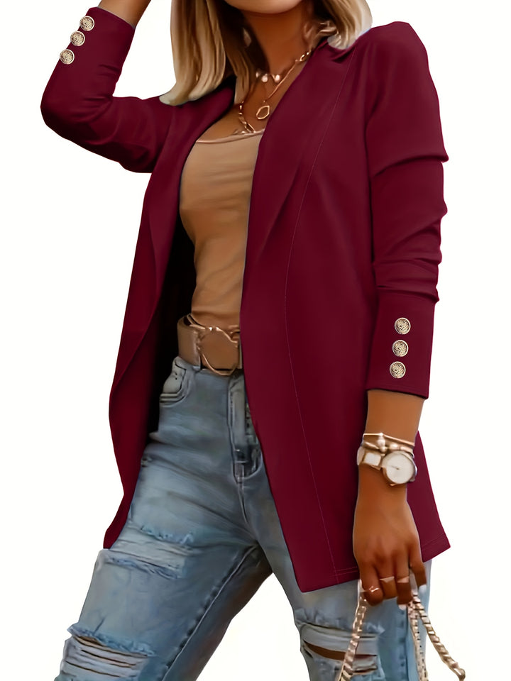 Margot™ | Elegant Open-Front Knit Blazer