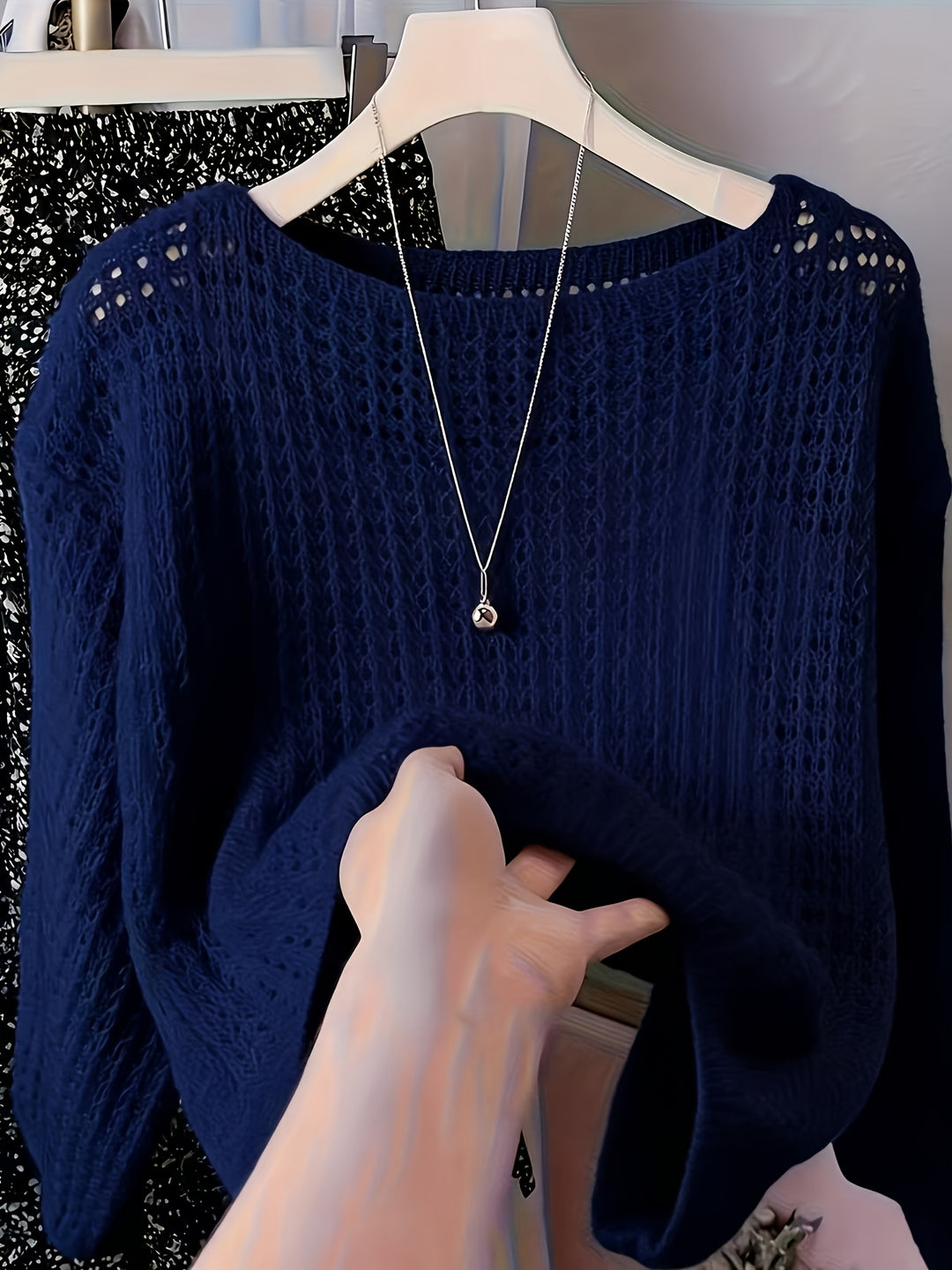 Sophie™ | Lace Hollow Knit Sweater