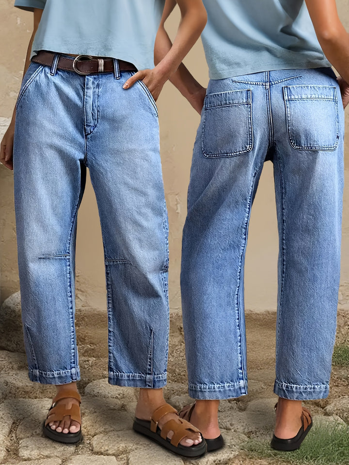 Jamie™ | Relaxed Barrel-Leg Jeans in Washed Blue