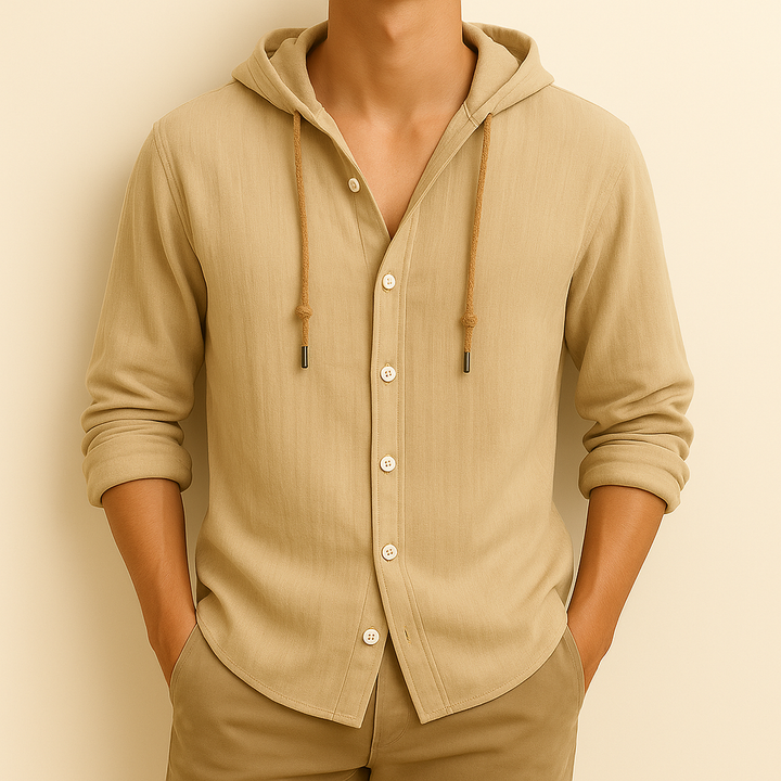 Milton - Relaxed Hooded Button-Up Shirt | By Julian & Claire Toronto