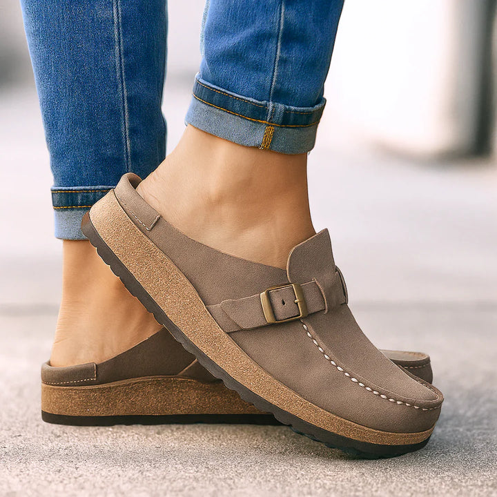 Marbella™ | Luxe Suede Buckle Comfort Clogs