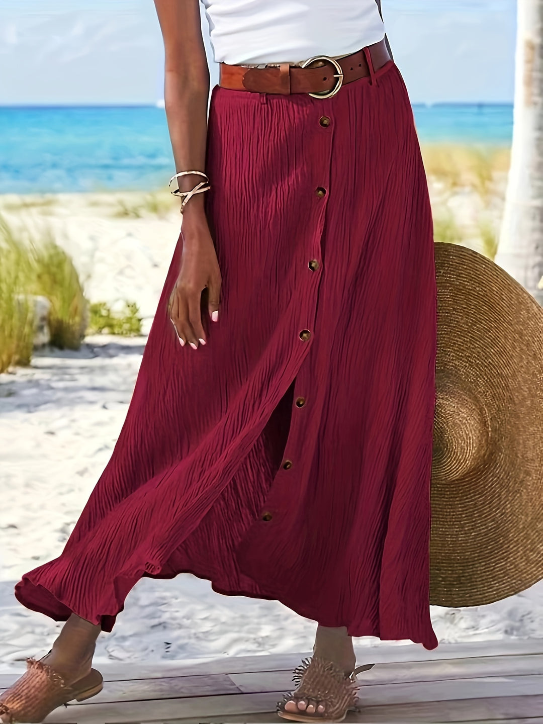 Western Half Skirt Cross-Border Trade Slit A-Line Hip-Hugging Mid-Waist Long Dress