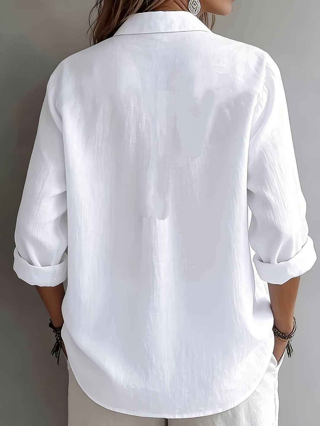 Selene™ | Relaxed Luxe Linen Button Blouse