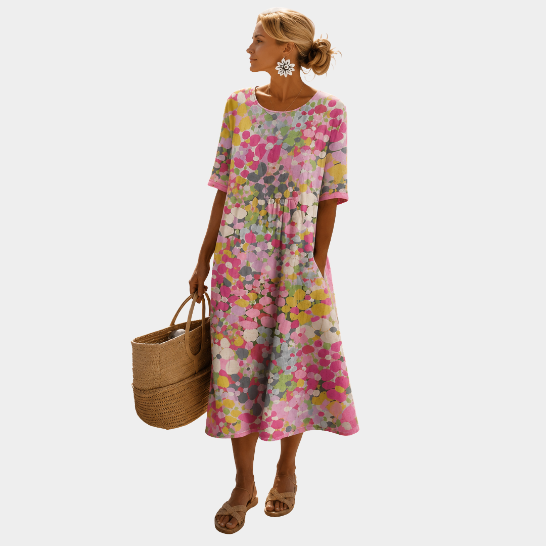 Elena™ | Light & Flowing Floral Midi Dress