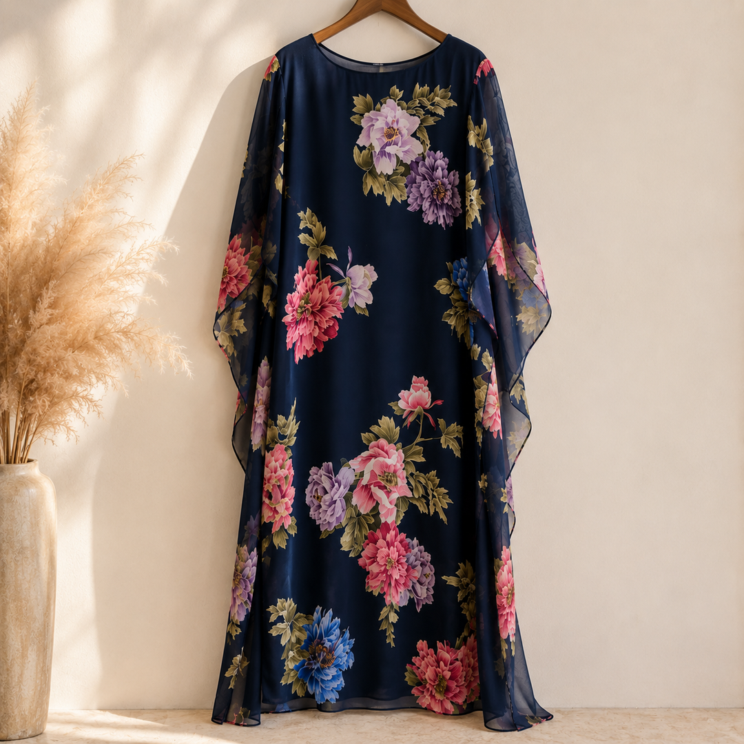 Marisol™ | Elegant Floral Chiffon Occasion Dress