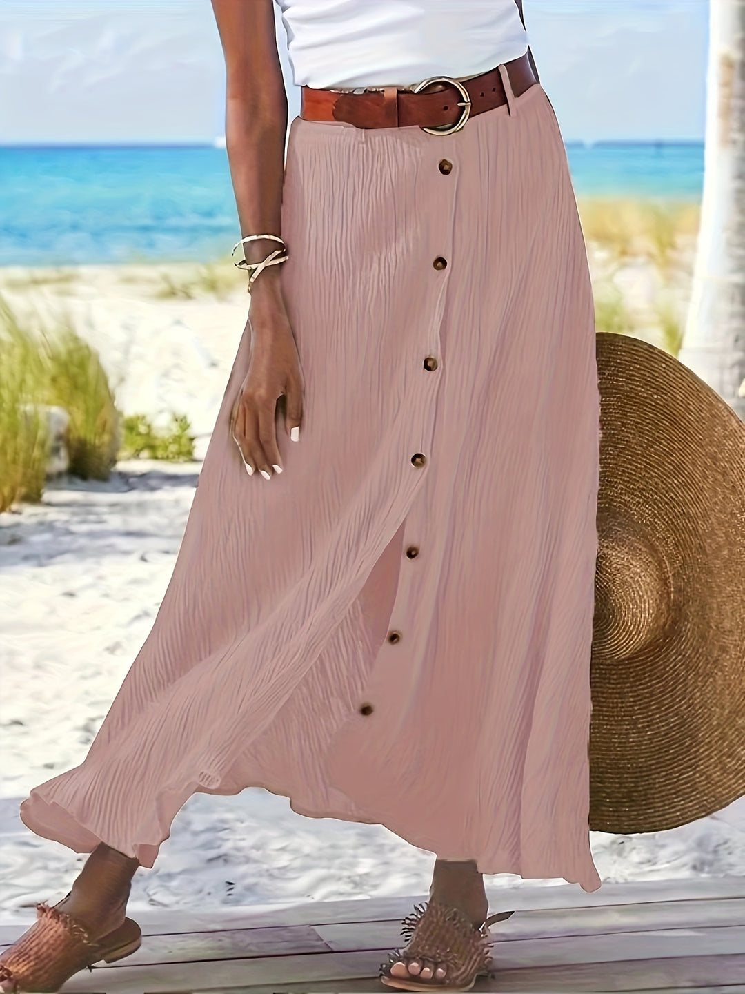 Western Half Skirt Cross-Border Trade Slit A-Line Hip-Hugging Mid-Waist Long Dress
