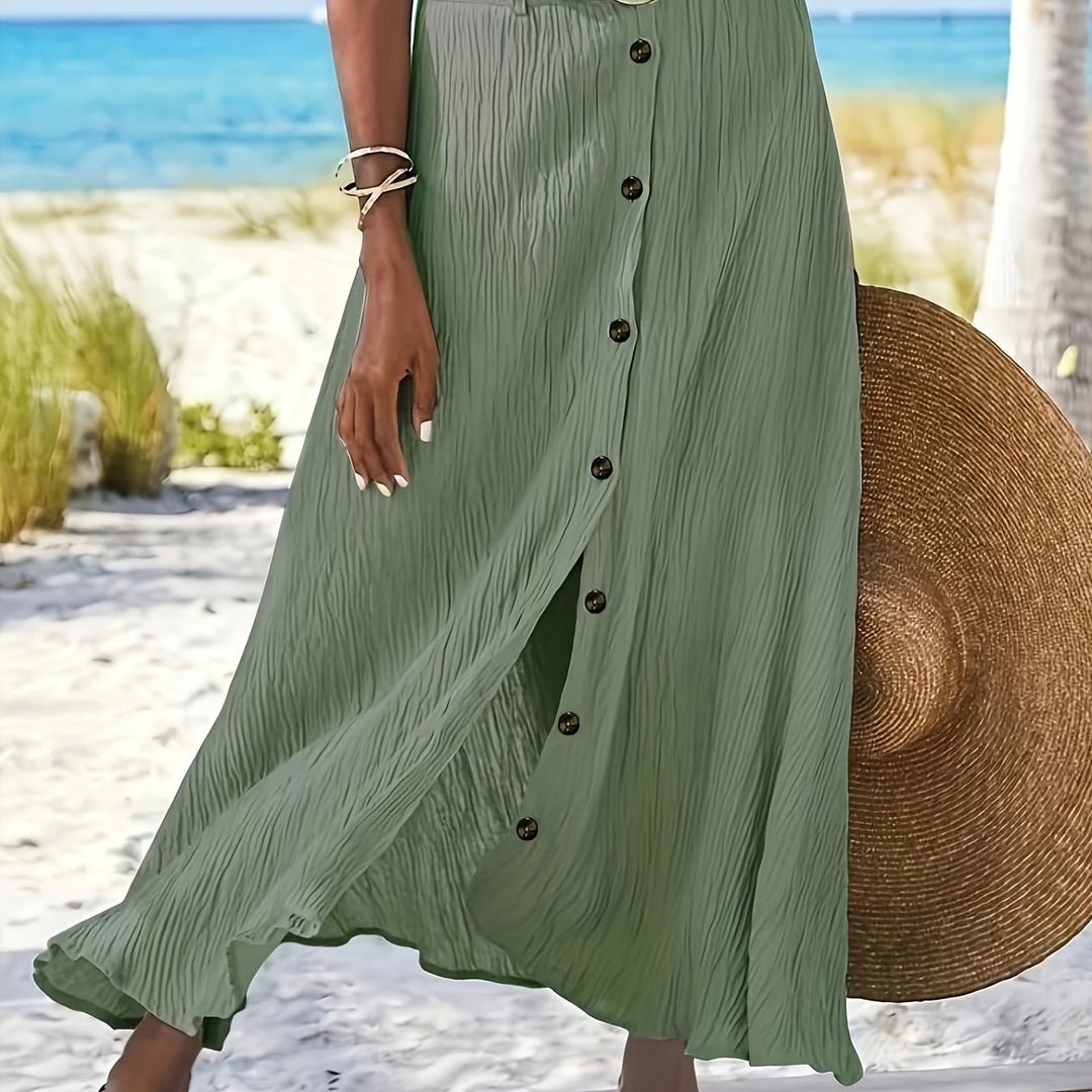 Western Half Skirt Cross-Border Trade Slit A-Line Hip-Hugging Mid-Waist Long Dress
