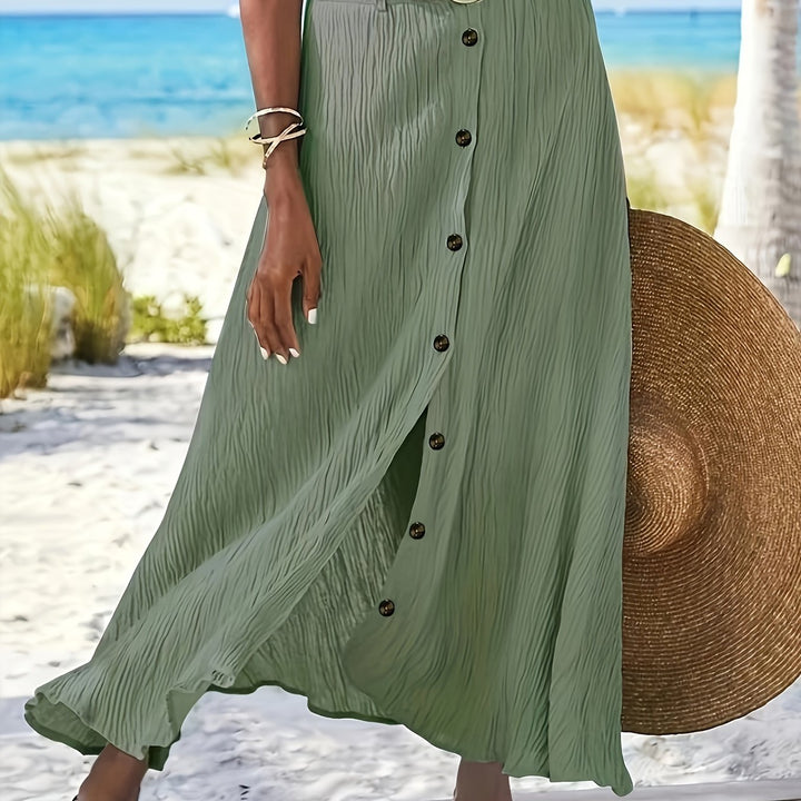 Western Half Skirt Cross-Border Trade Slit A-Line Hip-Hugging Mid-Waist Long Dress