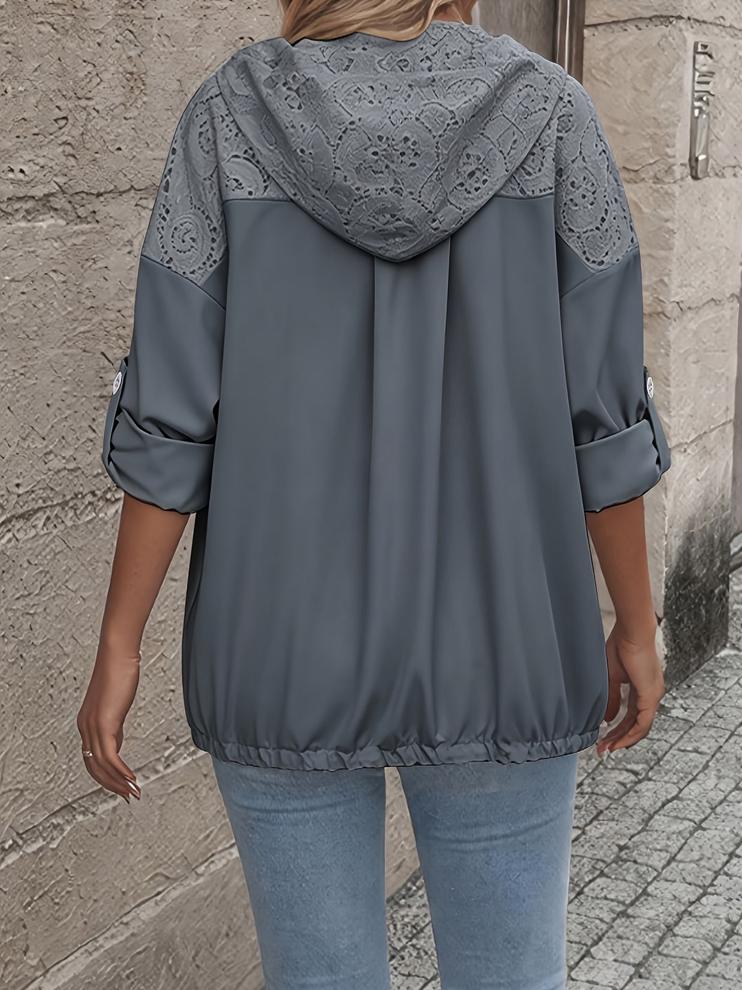 Aria™ | Lace Patchwork Hooded Jacket