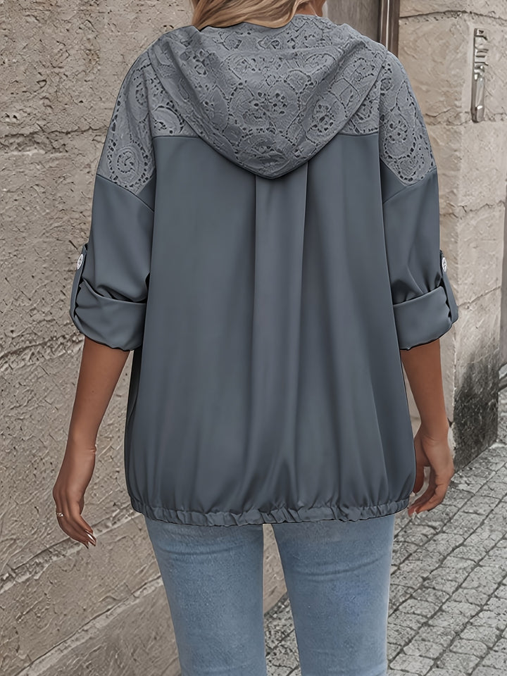 Aria™ | Lace Patchwork Hooded Jacket