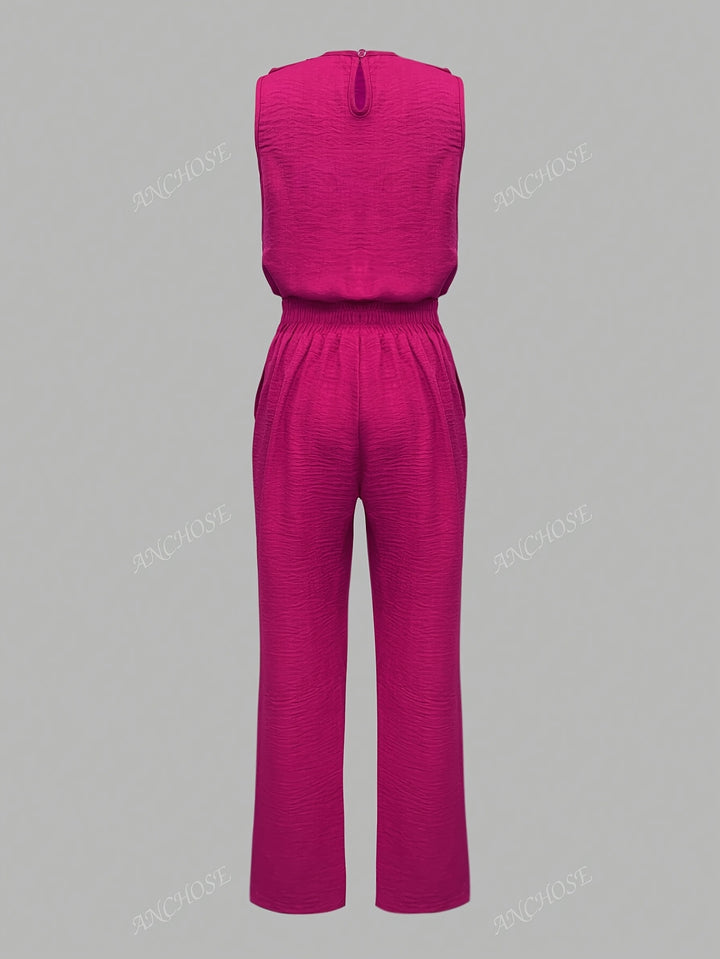 Stella™ | Sleeveless Top & Straight-Leg Pants Set