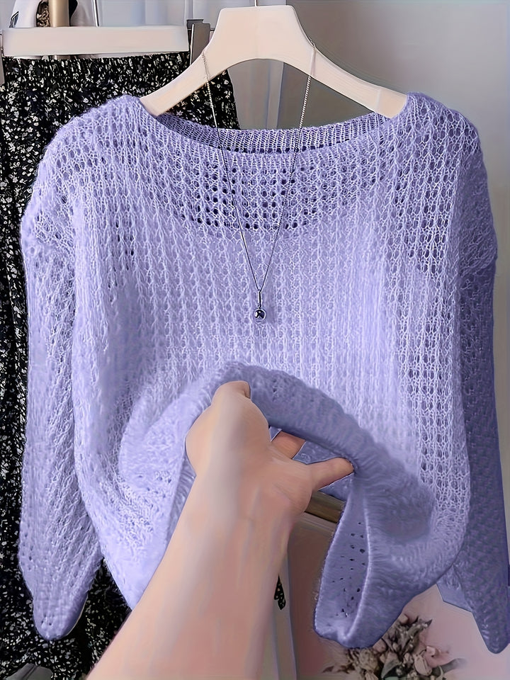 Sophie™ | Lace Hollow Knit Sweater